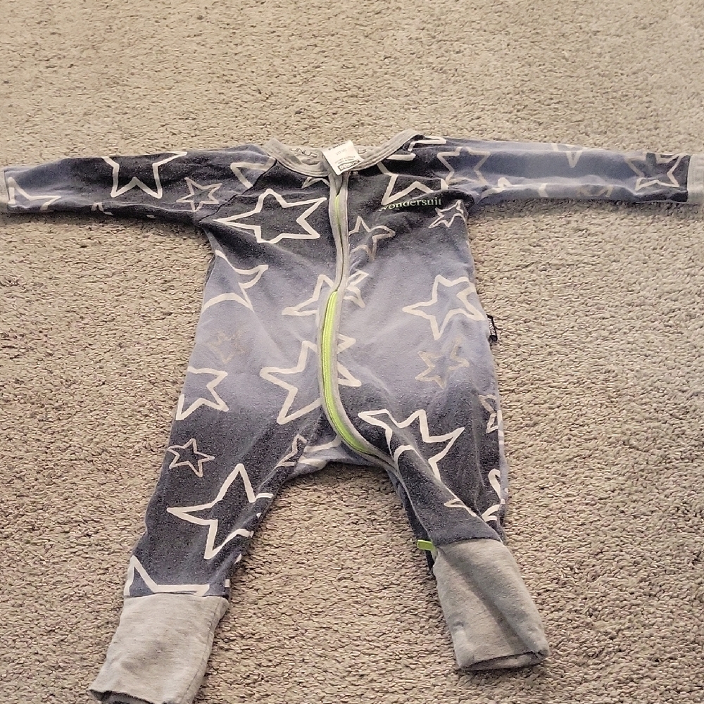 Bonds Cozy Blue and Gray Starry Footies